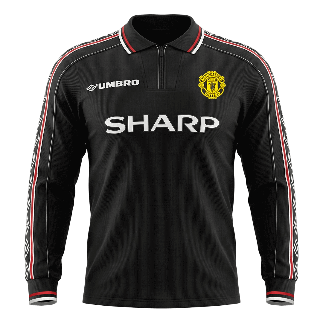 Manchester United Retro Langermet Bortedrakt 1998