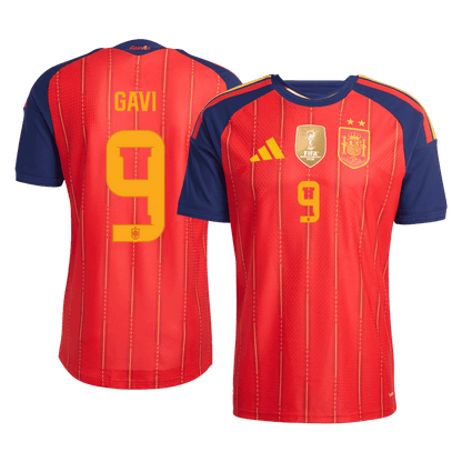 [Champion Edition] Spania Hjemmedrakt VM 2026 – GAVI #9 (Spillerversjon)