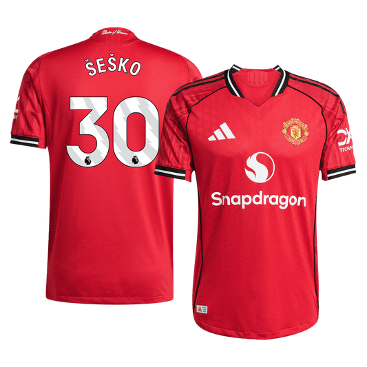 Manchester United Hjemmedrakt 2025/26 – ŠEŠKO #30 (Spillerversjon)