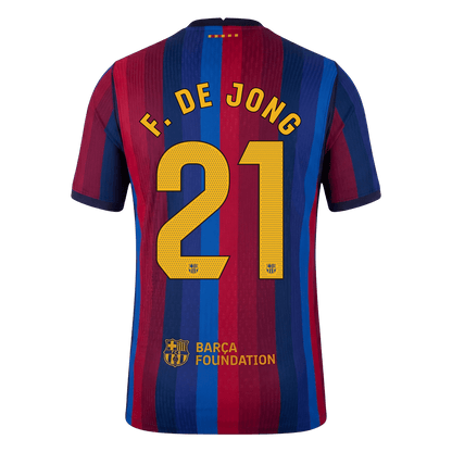Barcelona Hjemmedrakt 2026/27 – F. DE JONG #21 (Spillerversjon)