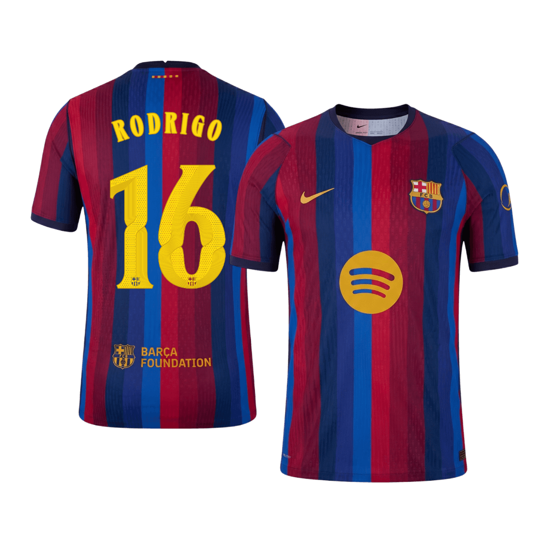Barcelona Hjemmedrakt 2026/27 – RODRIGO #16 – UCL (Spillerversjon)