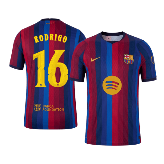 Barcelona Hjemmedrakt 2026/27 – RODRIGO #16 – UCL (Spillerversjon)