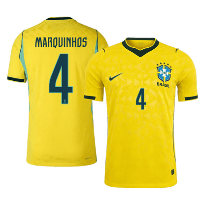 Brasil Hjemmedrakt VM 2026 – MARQUINHOS #4 (Spillerversjon)