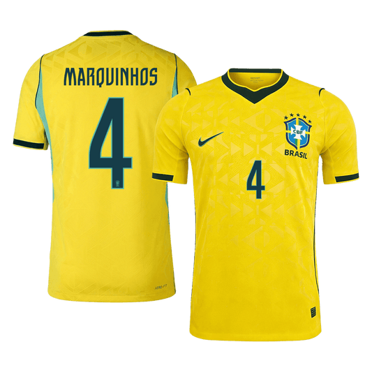 Brasil Hjemmedrakt VM 2026 – MARQUINHOS #4 (Spillerversjon)