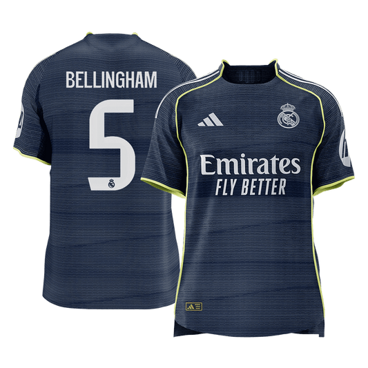 Real Madrid Bortedrakt 2025/26 – BELLINGHAM #5 (Spillerversjon) [PREMIUM]