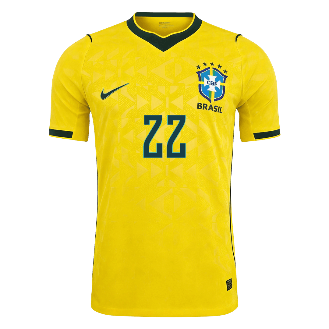 Brasil Hjemmedrakt VM 2026 – JOÃO PEDRO #22 (Spillerversjon) – bilde 2