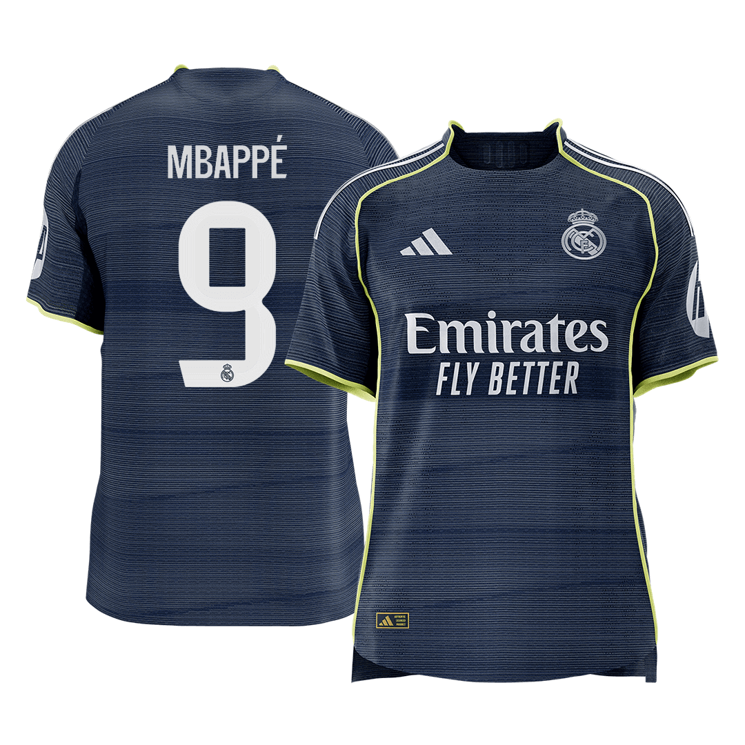 Real Madrid Bortedrakt 2025/26 – MBAPPÉ #9 (Spillerversjon) [PREMIUM]