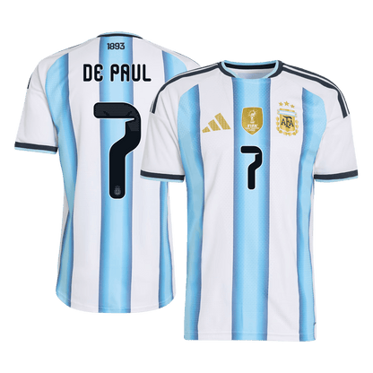 Argentina Hjemmedrakt VM 2026 – DE PAUL #7 (Spillerversjon)