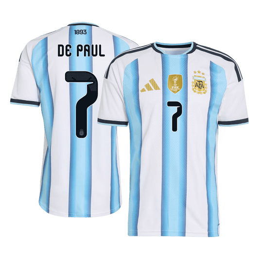 Argentina Hjemmedrakt VM 2026 – DE PAUL #7 (Spillerversjon)