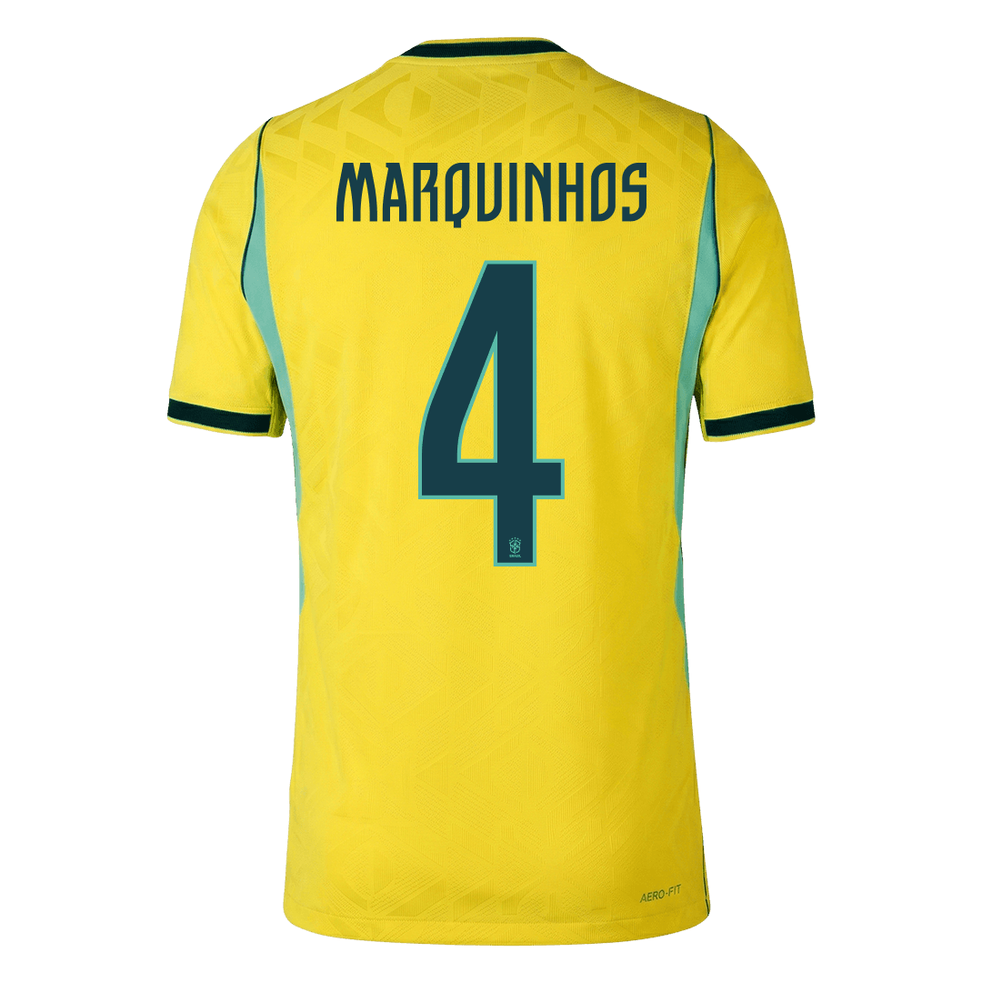 Brasil Hjemmedrakt VM 2026 – MARQUINHOS #4 (Spillerversjon) – bilde 3