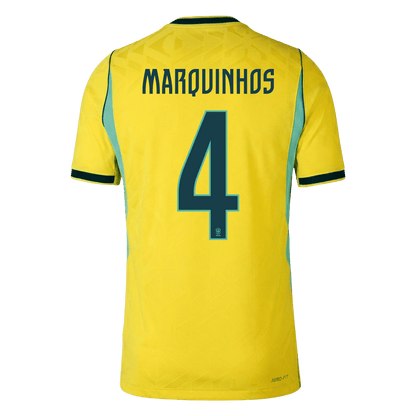 Brasil Hjemmedrakt VM 2026 – MARQUINHOS #4 (Spillerversjon) – bilde 3