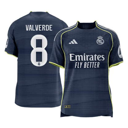 Real Madrid Bortedrakt 2025/26 – VALVERDE #8 (Spillerversjon) [PREMIUM]