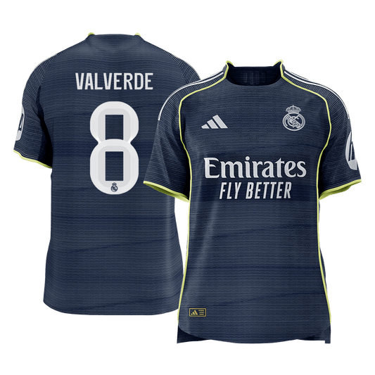 Real Madrid Bortedrakt 2025/26 – VALVERDE #8 (Spillerversjon) [PREMIUM]