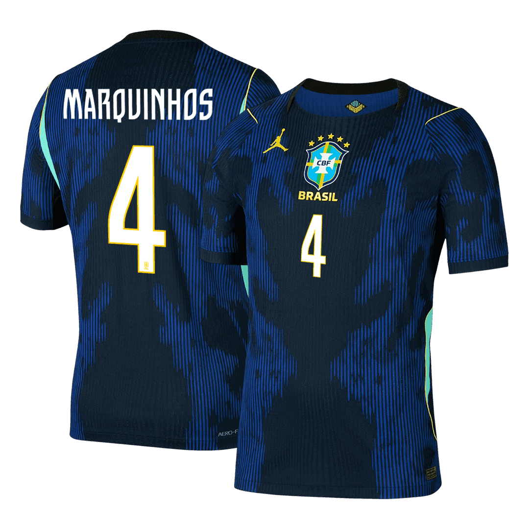 Brasil Bortedrakt VM 2026 – MARQUINHOS #4 (Spillerversjon)