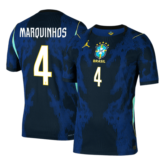 Brasil Bortedrakt VM 2026 – MARQUINHOS #4 (Spillerversjon)