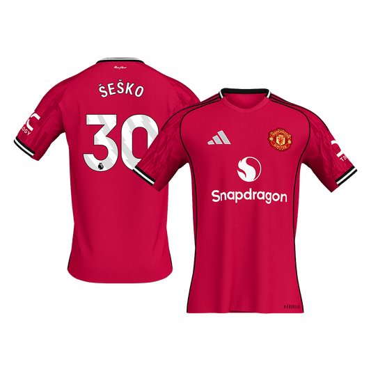 Manchester United Hjemmedrakt 2025/26 – ŠEŠKO #30 [PREMIUM]