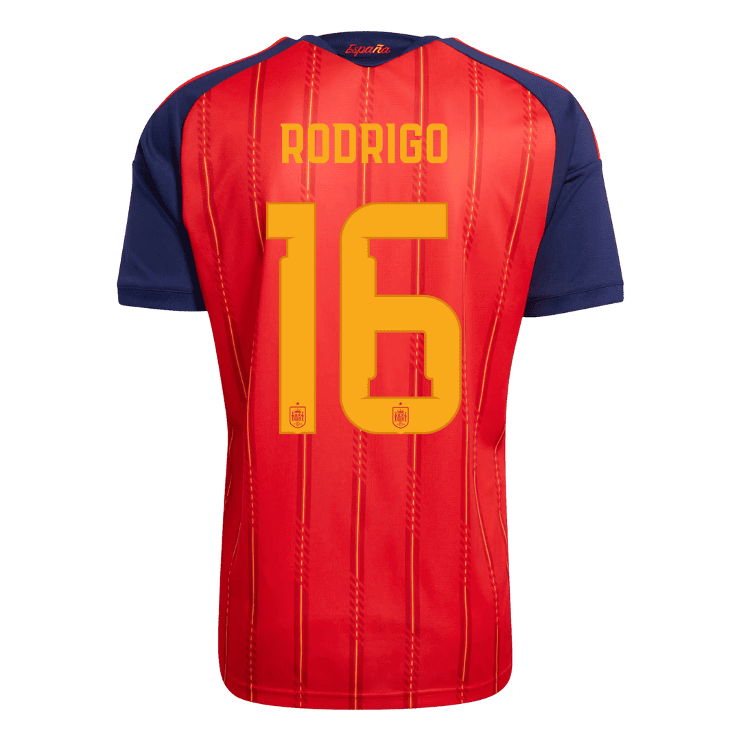 [Champion Edition] Spania Hjemmedrakt VM 2026 – RODRIGO #16 (Spillerversjon)