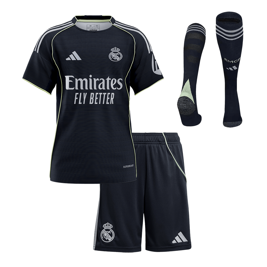 Real Madrid Bortedraktsett Barn 3-deler 2025/26 [PREMIUM]