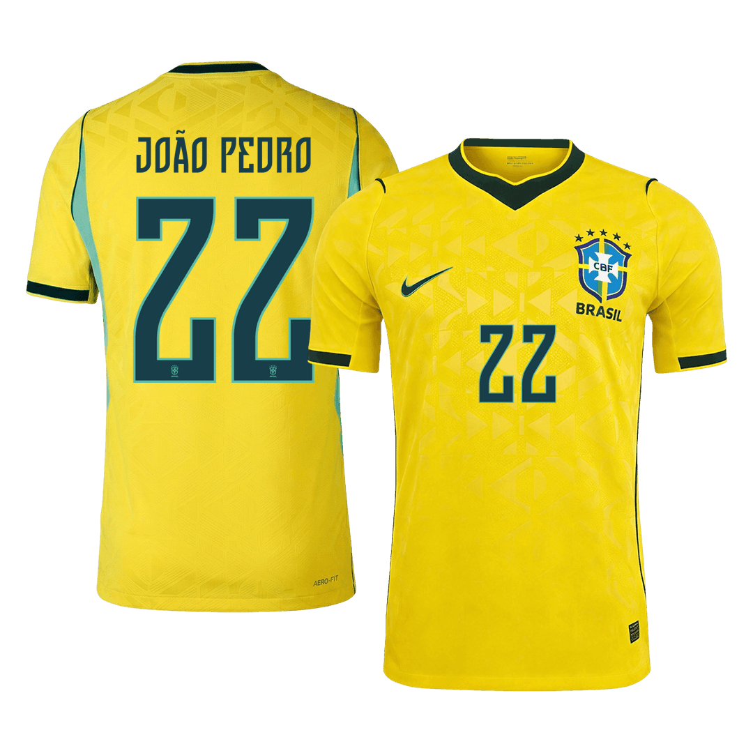Brasil Hjemmedrakt VM 2026 – JOÃO PEDRO #22 (Spillerversjon)