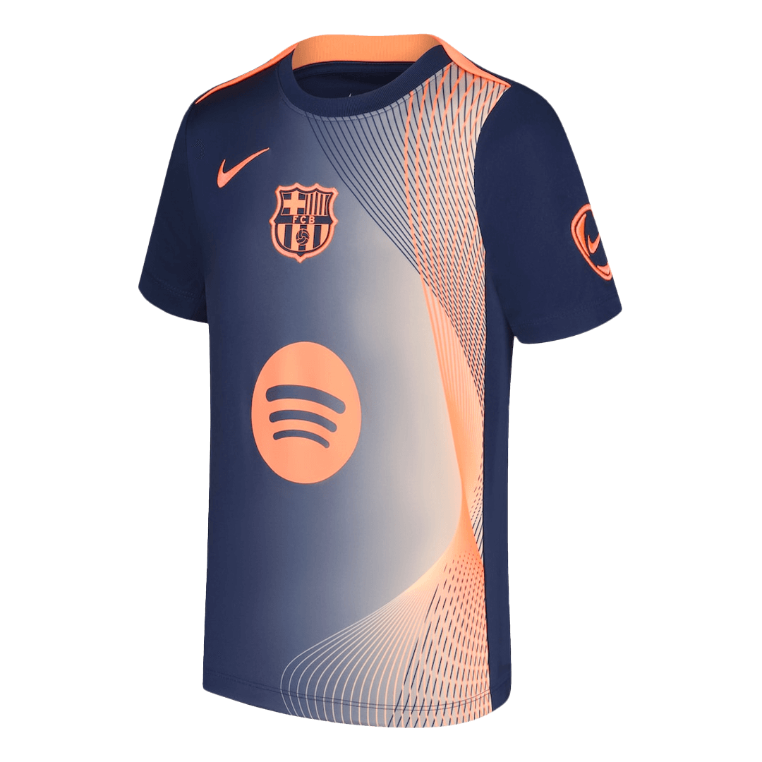 Barcelona Oppvarmingsdrakt 2025/26 (Oransje)