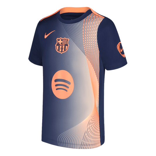 Barcelona Oppvarmingsdrakt 2025/26 (Oransje)