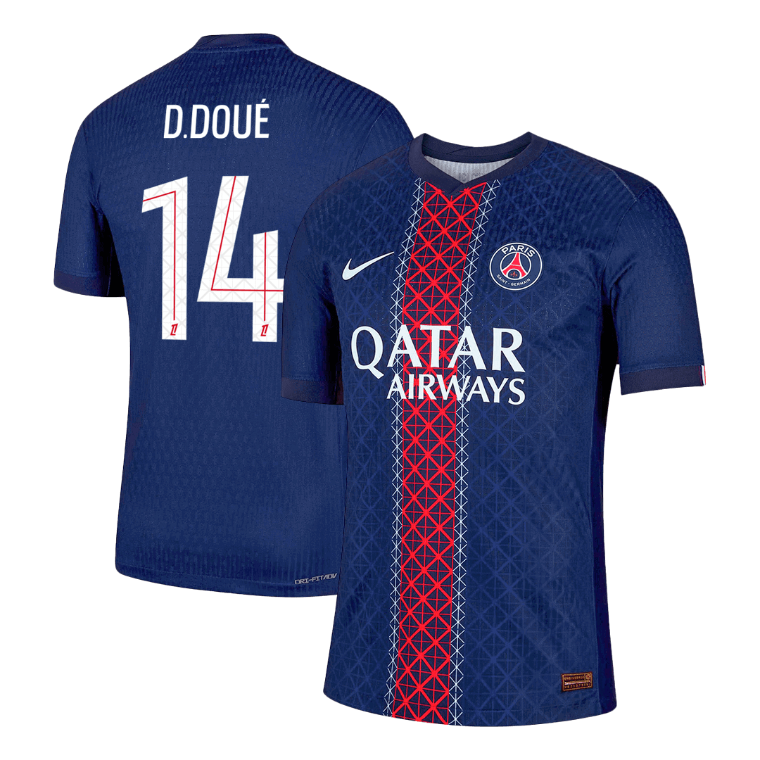 PSG Hjemmedrakt 2025/26 – D.DOUÉ #14 (Spillerversjon)
