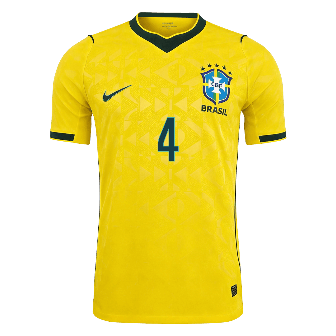 Brasil Hjemmedrakt VM 2026 – MARQUINHOS #4 (Spillerversjon) – bilde 2