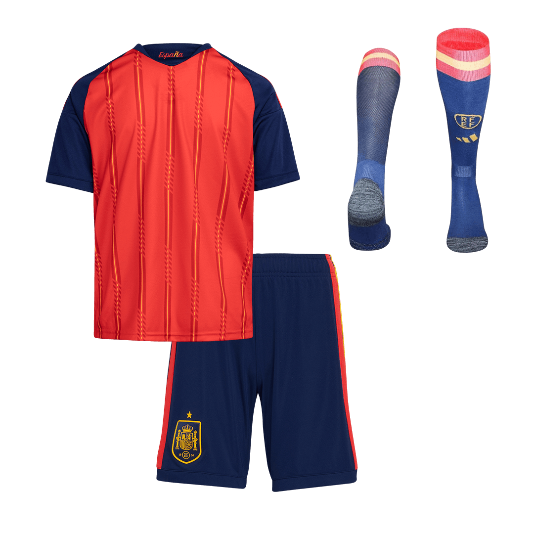 [Champion Edition] Spania Hjemmedraktsett Barn 3-deler VM 2026