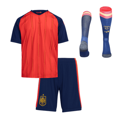 [Champion Edition] Spania Hjemmedraktsett Barn 3-deler VM 2026