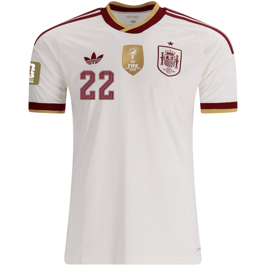 [Champion Edition] Spania Bortedrakt VM 2026 – CUBARSÍ #22 (Spillerversjon)