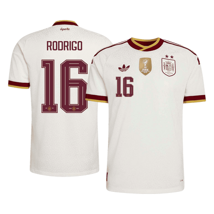 [Champion Edition] Spania Bortedrakt VM 2026 – RODRIGO #16 (Spillerversjon)