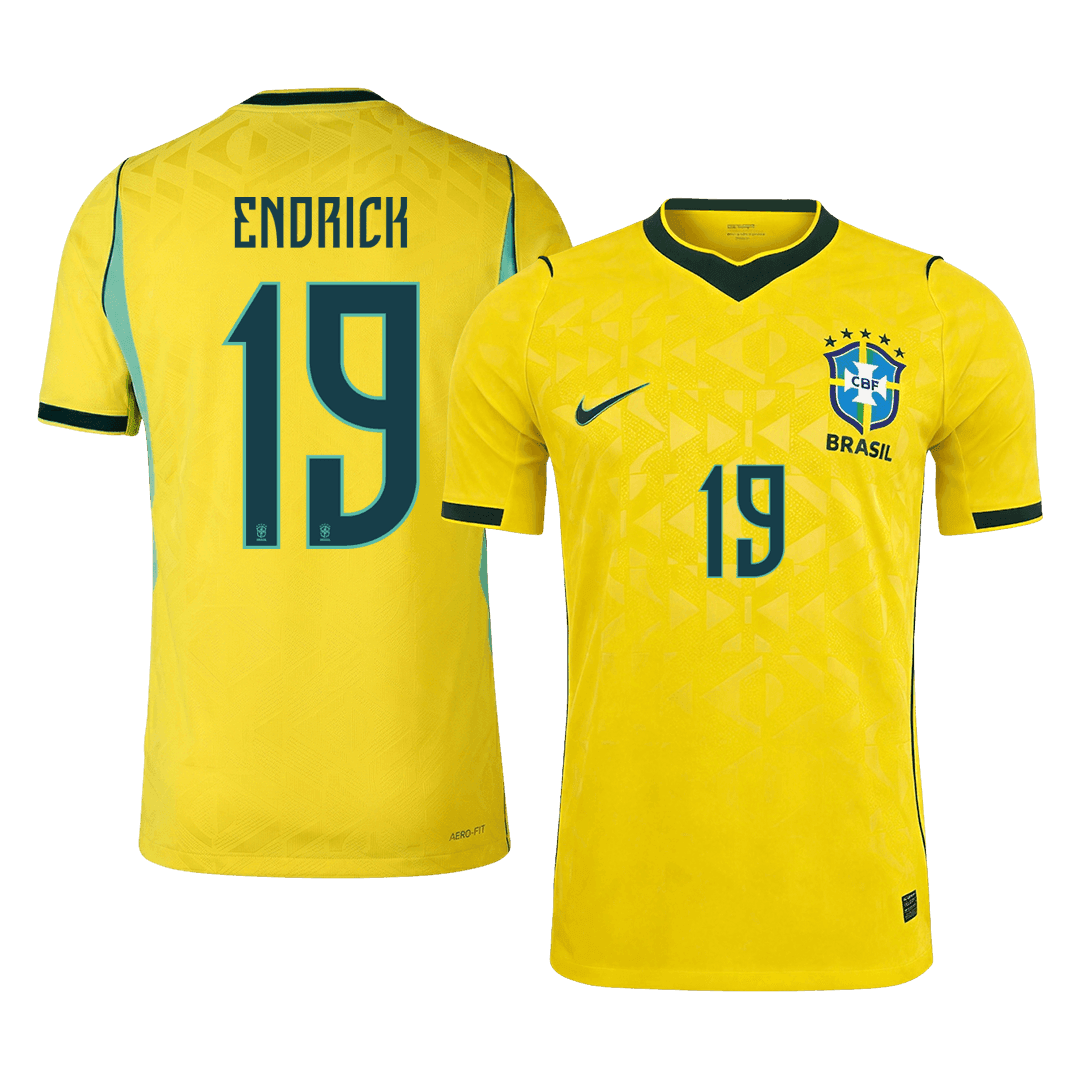 Brasil Hjemmedrakt VM 2026 – ENDRICK #19 (Spillerversjon)