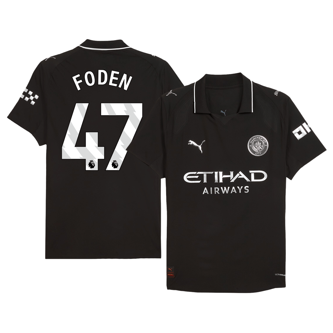 Manchester City Bortedrakt 2025/26 – FODEN #47 (Spillerversjon)