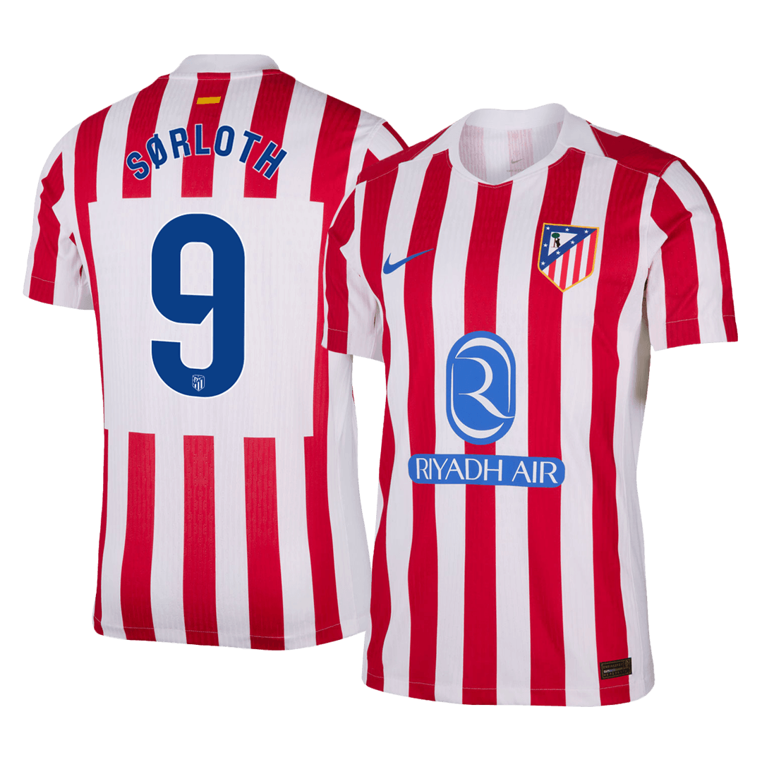 Atletico Madrid Hjemmedrakt 2025/26 – SØRLOTH #9 (Spillerversjon)