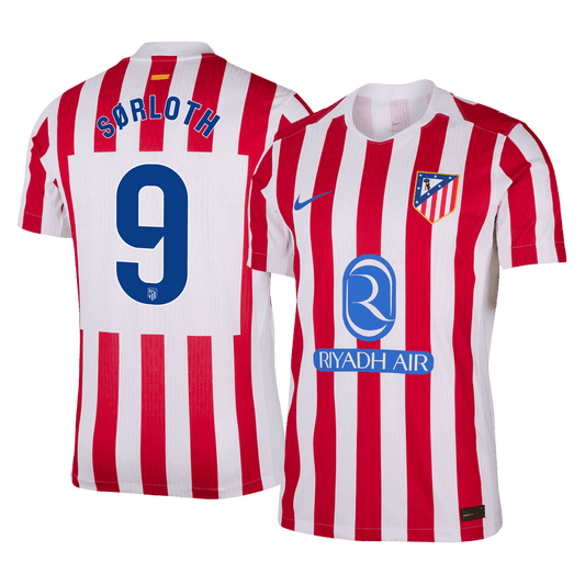 Atletico Madrid Hjemmedrakt 2025/26 – SØRLOTH #9 (Spillerversjon)