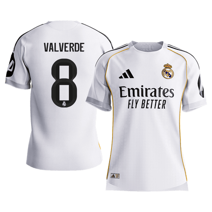 Real Madrid Hjemmedrakt 2025/26 – VALVERDE #8 (Spillerversjon) [PREMIUM]