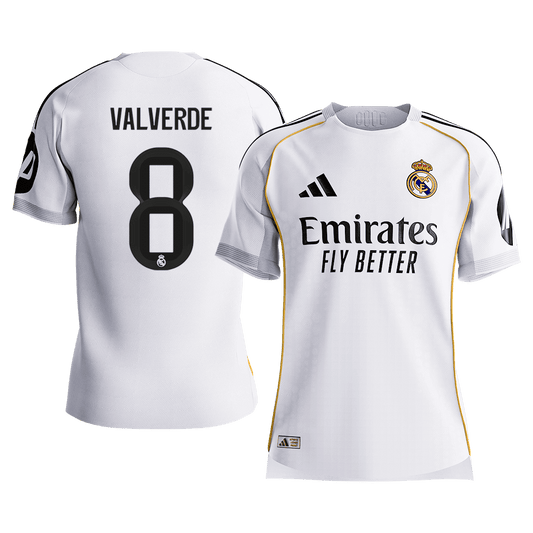 Real Madrid Hjemmedrakt 2025/26 – VALVERDE #8 (Spillerversjon) [PREMIUM]