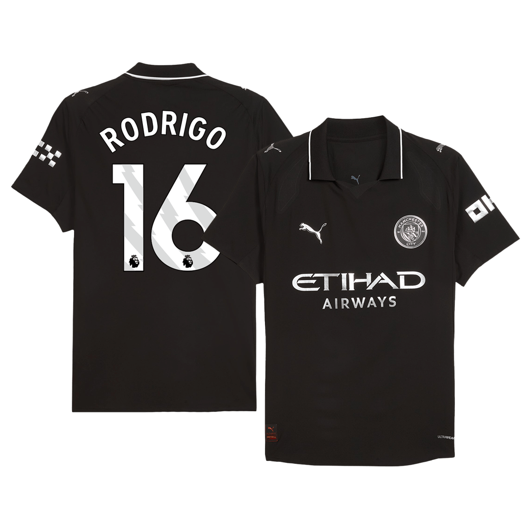 Manchester City Bortedrakt 2025/26 – RODRIGO #16 (Spillerversjon)