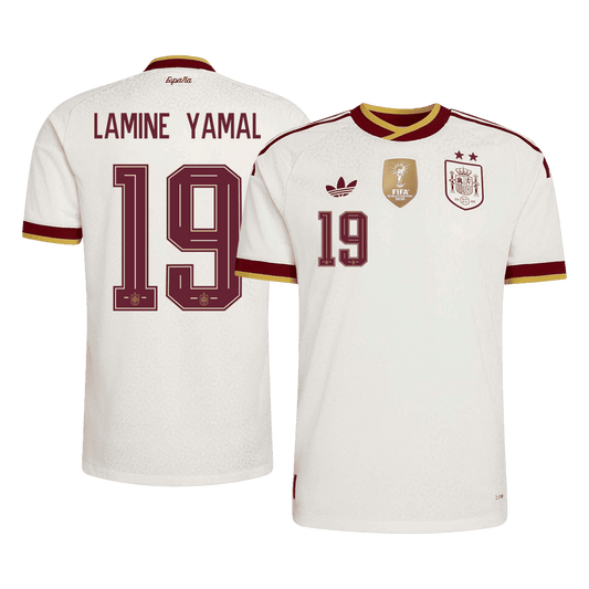 [Champion Edition] Spania Bortedrakt VM 2026 – LAMINE YAMAL #19 (Spillerversjon)