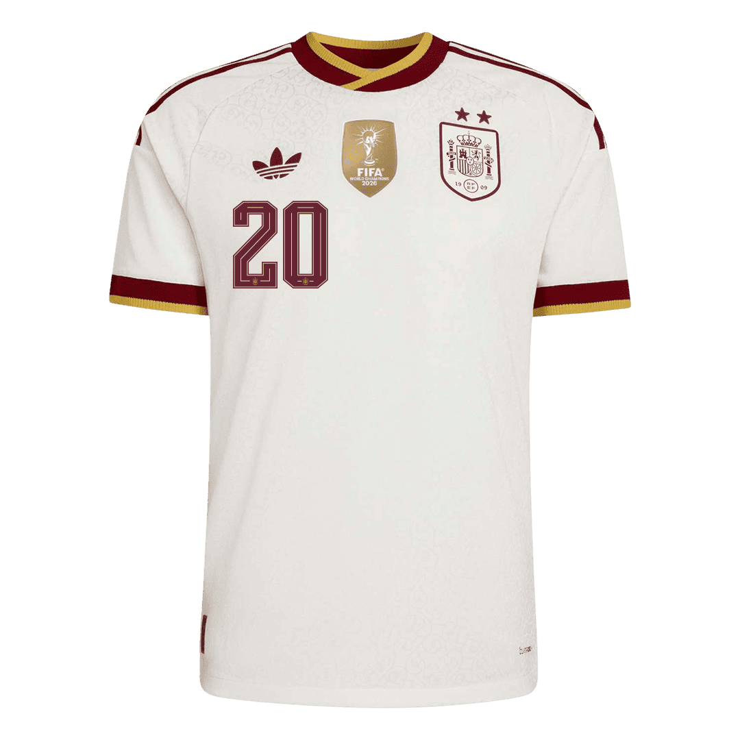 [Champion Edition] Spania Bortedrakt VM 2026 – PEDRI #20 (Spillerversjon)