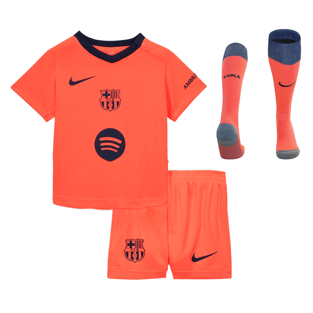 Barcelona Tredjedraktsett Barn 3-deler 2025/26