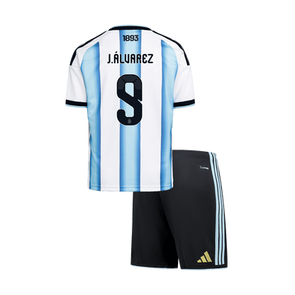 Argentina Hjemmedraktsett Barn VM 2026 – J.ÁLVAREZ #9 [PREMIUM]