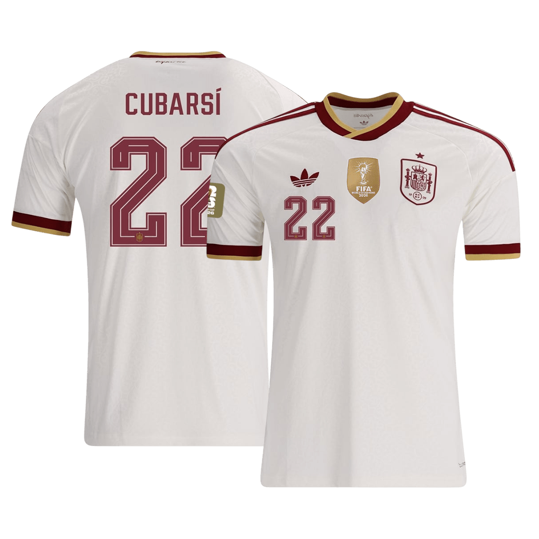 [Champion Edition] Spania Bortedrakt VM 2026 – CUBARSÍ #22 (Spillerversjon)